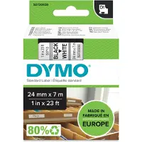 Dymo Mærkebånd D1 24 mm, sort på hvid