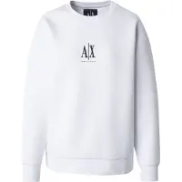 Armani Exchange A|X Armani Exchangetil kvinder. XW000821AF10818U0002 Sweatshirt med rund hals, hvid (S), Casual, Sport, Bomuld, Multisport