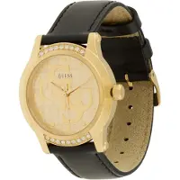 GUESS Analogt ur 'Annette' guld / sort / transparent