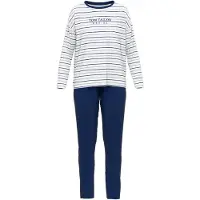 Tom Tailor Pyjamas 'Zaria' navy / safir / hvid