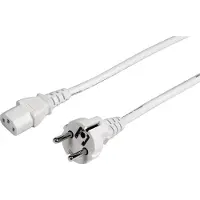 Hama - Strømkabel - power CEE 7/7 (han) til power IEC 60320 C13 - 5 m - formet - hvid
