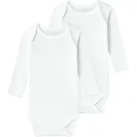 Name it Body l/æ - Noos - NbnBody - 2-pak - Bright White - - 62 - Body L/Æ