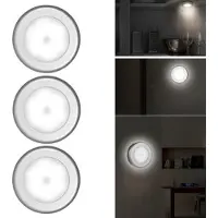 Mtp Products Selvklæbende trådløse LED-lys med bevægelsessensor - 3 stk.