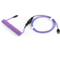 Dutzo Coiled Aviator Micro-USB B cable - Purple - Opgraderings tilbehør - Lilla