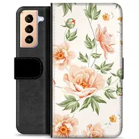Mtp Products Samsung Galaxy S21+ 5G Premium Flip Cover med Pung - Floral