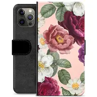Mtp Products iPhone 12 Pro Max Premium Flip Cover med Pung - Romantiske Blomster