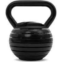 MM Sports Justerbar kettlebell - Håndvægt op til 18 kg, sort