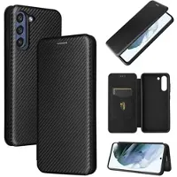 Mtp Products Samsung Galaxy S21 FE 5G Flip Cover - Karbonfiber - Sort