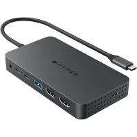 Hyper Nexa 7-ports USB-C-hub / dockingstation med to HDMI-porte / USB-C-hub med 100 W PD og Ethernet