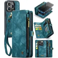 CASEME iPhone 15 Pro Max 2-i-1 Multifunktionel Pung - Blå