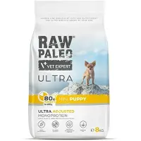 Vet Expert Raw Paleo Ultra Mini Puppy Turkey - tørfoder til hvalpe - 8kg