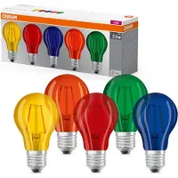 Osram LED pære E27 2W Farvet 5-pakning 4058075058460 Modsvarer: N/A