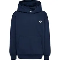 Hummel Hættetrøje - hmlJr - Loose Hoodie - Dress Blue - - 13-14 år (158-164) - Hættetrøje