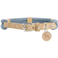 Hunter Malia halsbånd, dueblå/natur - Størrelse 55/M: 40 - 49 cm halsomkreds