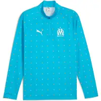 Puma Olympique de Marseille Pre-match Quarter-Zip Top Men, Sport, Azure/White, XS