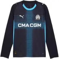 Puma Olympique de Marseille 25/26 Long Sleeve Away Jersey Men, Sport, Navy/Luminous Blue, S
