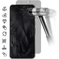 Mtp Products Google Pixel 10 Privacy Skærmbeskyttelse Hærdet Glas - 9H