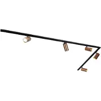 QAZQA Moderne skinnesystem med 5 spots mørk bronze 1-faset GU10 70mm - Iconic Jeana Luxe
