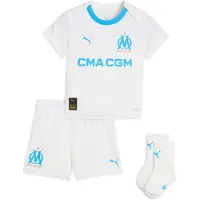 Puma Olympique de Marseille 25/26 Home Babykit Toddler, Clothing, White/Azure, 1-2Y