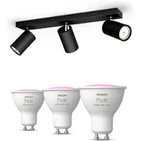 Philips Kosipo Med 2 Spots, Sort + 2 Farvet Gu10 Spots