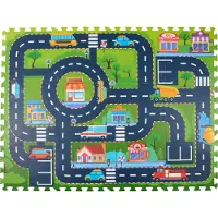 Eddy Toys EVA skum-puslemåtte 30x30 cm by 12 dele
