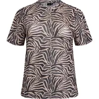 Zizzi Bluse 'EULLA' lysebrun / sort