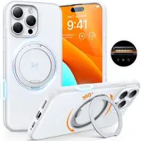 Torras iPhone 16 Pro O Fitness Cover med 360 kickstand - MagSafe-kompatibel - Hvid