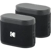 24hShop Kodak SoundBrix 2 st bærbare Bluetooth-højttalere / trådløse højttalere / sort