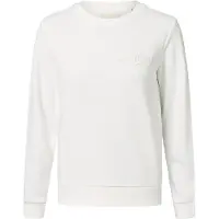 Gant Ganttil kvinder. 4202586 Tonal Shield sweatshirt med rund hals i råhvid (XS), Casual, Bomuld