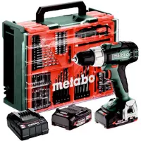 Metabo SB 18 L Set, Pistolgreb boremaskine, Sort, Rød, Sølv, 1,3 cm, 3,6 cm, 1,3 cm, 1,3 cm