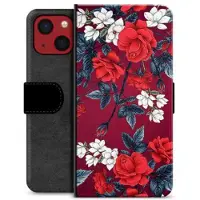 Mtp Products iPhone 13 Mini Premium Flip Cover med Pung - Vintage Blomster