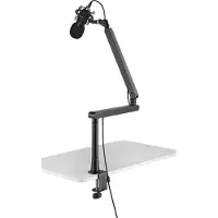 Deltaco GAMING - Monteringssæt (microphone boom arm) - lavprofil - for mikrofon - premium, universal, streaming - stål - sort - skrivebord