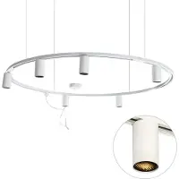 QAZQA Modernt Skinnesystem med 6 Spots Hvid 1-Fase GU10 50mm - Iconic Ruby Honey