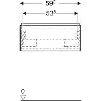 Geberit Underskab ONE 1 skuf 59,2x26,6x47 hvid