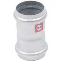 Blücher rustfri dobbelt stikmuffe Ø50 mm - AISI304/EN1.4301