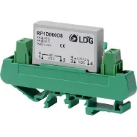 Carlo gavazzi Solidstate-relæ printmonteret, 1-fasetZS/IO Type RP1A, RP1B, inkl. sokkel for DIN-skinne