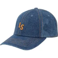 Levi's Hætte 'Monogram Cap' blue denim / mørkegul