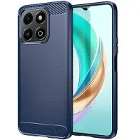Mtp Products Honor X6b Børstet TPU Cover - Karbonfiber - Blå