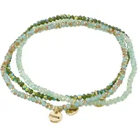 Pilgrim Armbånd 'Indigo' turkis / guld / grøn / mint