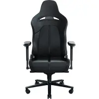 Razer Enki - Stol - armstøtter - T-formet - vippe - drejeled - højdensitets polyuretan støbt skum, elastomerisk polyuretan (EPU), stålramme, aluminiumbase - sort