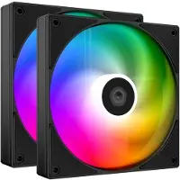 ID-Cooling AS-140-ARGB-K (2-pack) - Kabinet køler - 140mm - Sort med RGB LED lys - 25 dBA