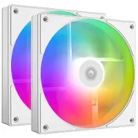 ID-Cooling AS-140-ARGB-W (2-pack) - Kabinet køler - 140mm - Hvid med RGB LED lys - 25 dBA