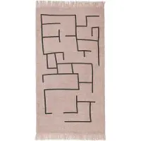 Kids Concept Tæppe - Geometrisk - Rosa - - OneSize - Tæppe