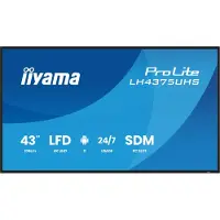 Iiyama ProLite LH4375UHS-B2AG - 43 Diagonal klasse (42.5 til at se) LED-bagbelyst LCD paneldisplay - digital skiltning - med indbygget medieafspill