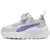 Puma Trinity Lite Sneakers Toddlers, Shoes, White/Lavender Alert/Glacial Gray, 21