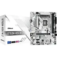 Asrock B760M-HDV/M.2 - Bundkort - micro ATX - LGA1700 sokkel - B760 Chipset - USB-C 3.2 Gen 1, USB 3.2 Gen 1 - 2.5 Gigabit LAN - onboard grafik (CPU påkrævet) - HD Audio (8-kanaler)