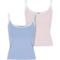 Urban Classics Overdel blå / lys pink / hvid