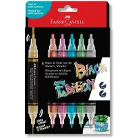 Faber-Castell Tuscher - Shake & Paint Akryl - 6 Stk. - Metallic - - OneSize - Tusch