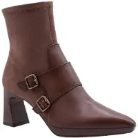 Hispanitas Hispanitastil kvinder. HI254304 Brune læder Atlanta støvletter (37), Beige, 5-8 cm, Spænder, Casual