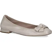 Caprice Ballerina, white, made of Leather with Trapeze heel, Size 42